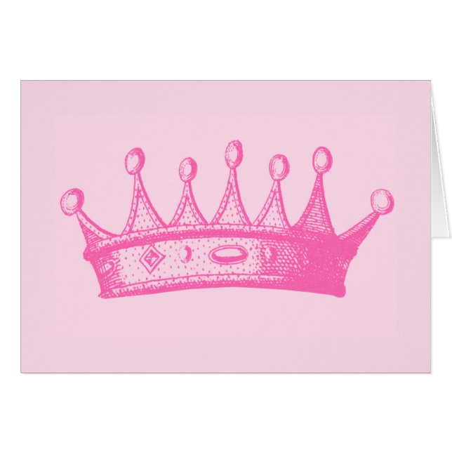 Magenta Princess Crown sur Arrière - plan rose (Devant horizontal)