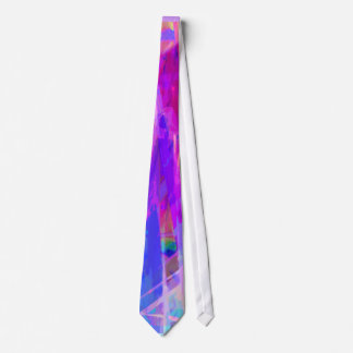 Magenta purple blue abstract print tie