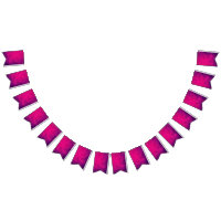 Magenta Purple Party Bunting Banner – Customizable