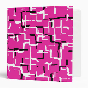 Magenta Purple Pink Black White COOL Pattern Binder