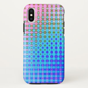 Magenta Purple Pink Blue Pattern iPhone XS Case