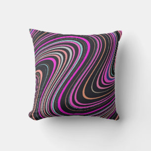 Magenta Purple Pink Blue Pattern Outdoor Pillow
