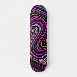 Magenta Purple Pink Pattern Skateboard