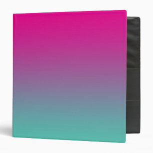 Magenta Purple & Teal Ombre Binder