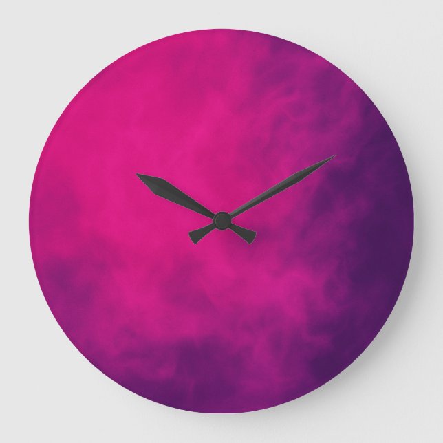 Magenta Purple Wall Clock – Customizable (Front)