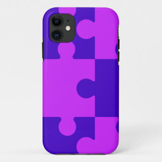 Magenta puzzle phone case