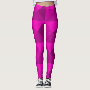 Magenta Pyramids  Leggings