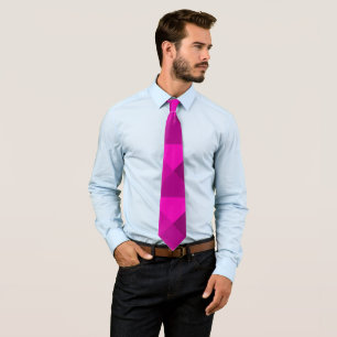 Magenta Pyramids  Tie