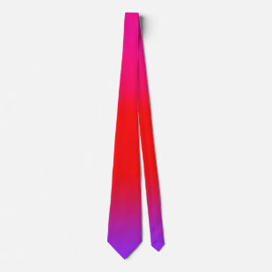 Magenta Red Purple Ombre Happy  Tie