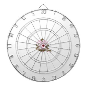 Magenta-Red, Yellowish Orange decorative Dartboard