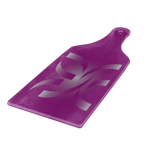 Magenta ribbons cutting board (Corner)