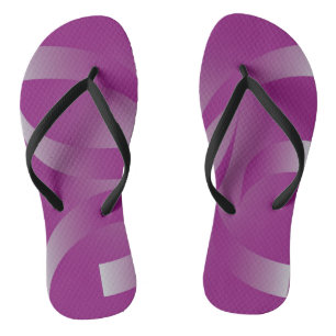 Magenta ribbons flip flops