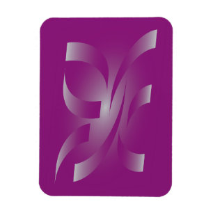 Magenta ribbons magnet