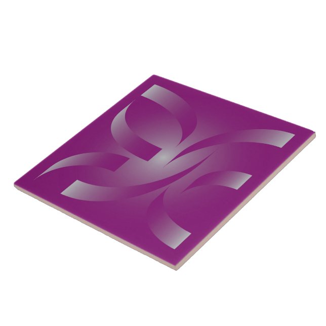 Magenta ribbons tile (Side)
