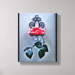 Magenta Rose Sconce Canvas Print
