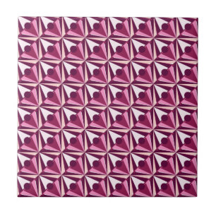 Magenta Shapes Tile