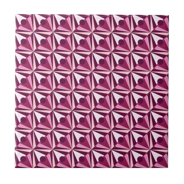 Magenta Shapes Tile (Front)