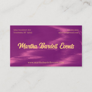 Magenta Shimmer Event Planner Stylist Business Card