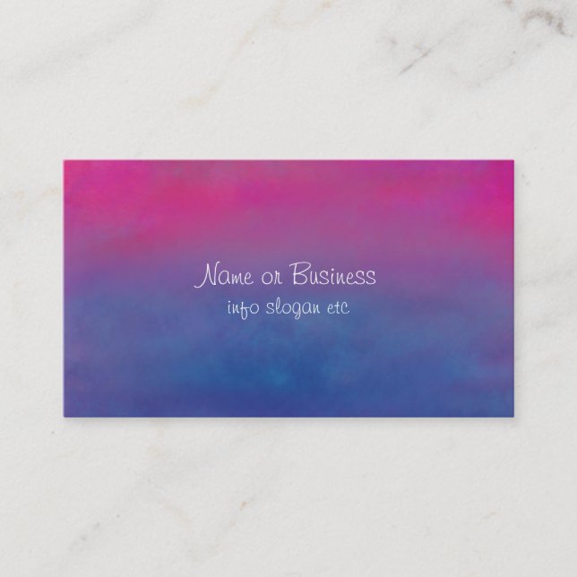 Magenta Sky Abstract Landscape Business Card (Front)
