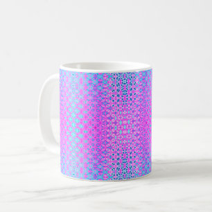Magenta, Sky Blue and Navy Geometric Coffee Mug