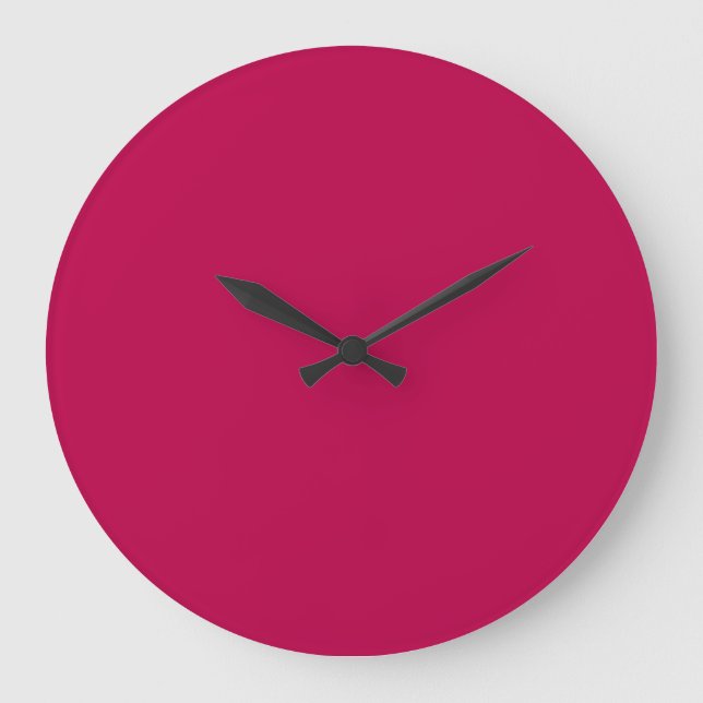Magenta solid deep dark saturated        large clock (Front)