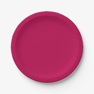 Magenta solid deep dark saturated paper plate