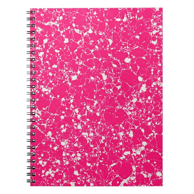 Magenta Stone Marble Notebook (Front)