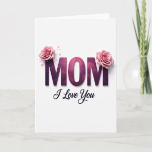 Magenta Textured Mom Card