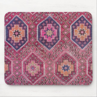 Magenta Tribal Geometric Rug Mouse Pad