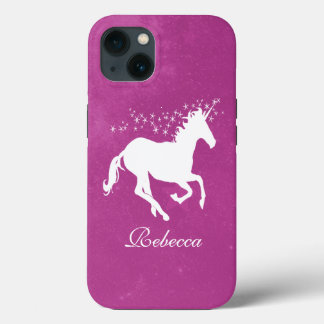 Magenta Unicorn coque iphone Coque personnalisé