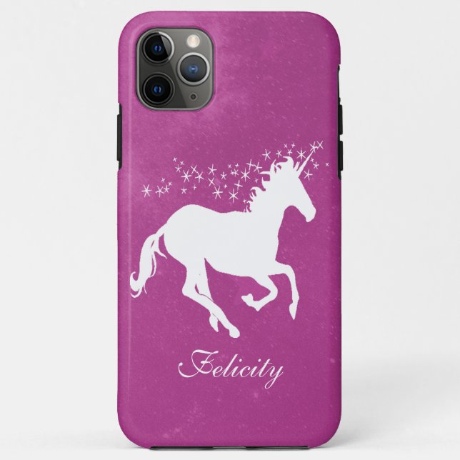 Magenta Unicorn Personalized Case-Mate iPhone Case (Back)