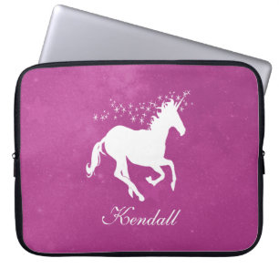 Magenta Unicorn Personalized Laptop Sleeve
