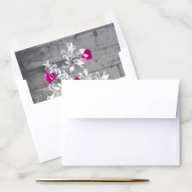 Magenta Valentine Coeurs Arbre Enveloppe Liner