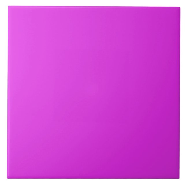 Magenta Violet Bright Purple Colour Background Tile (Front)