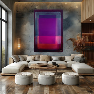 Magenta Violet Colour Field Abstract Modern Art Poster