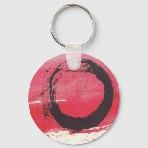 Magenta Zen Circle Keychain