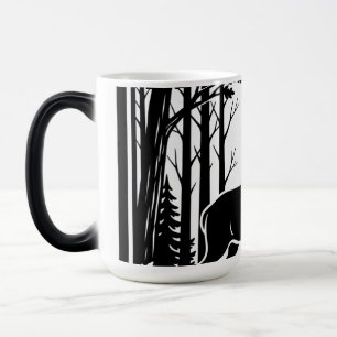 Magestic Buck, Black and white Nature Magic Mug