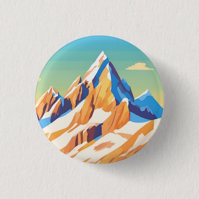 Magestic Mountains 1 Inch Round Button (Front)