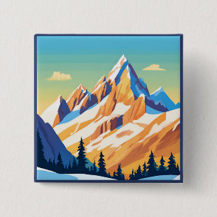 Magestic Mountains 2 Inch Square Button