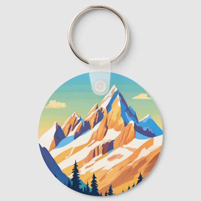 Magestic Mountains Keychain (Front)