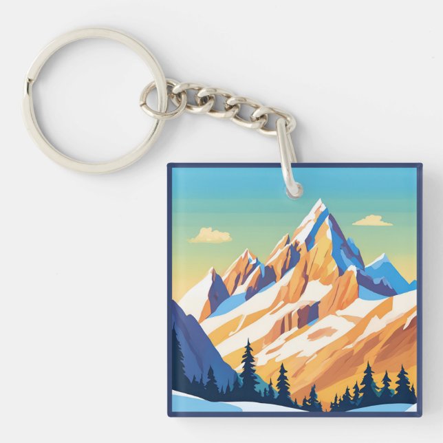 Magestic Mountains Keychain (Front)