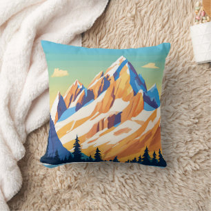 Magestic Mountains Throw Pillow