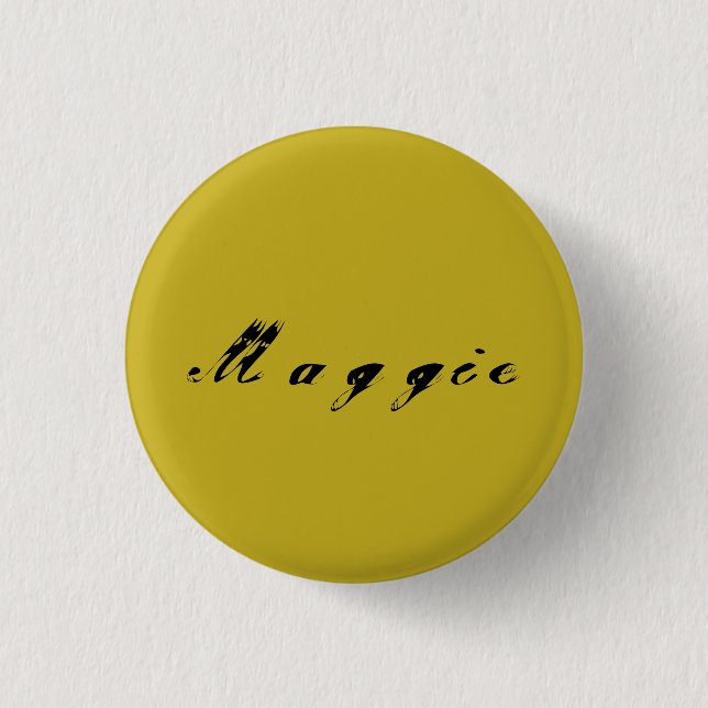 Maggie from Orphan Black calligraphy 1 Inch Round Button (Front)