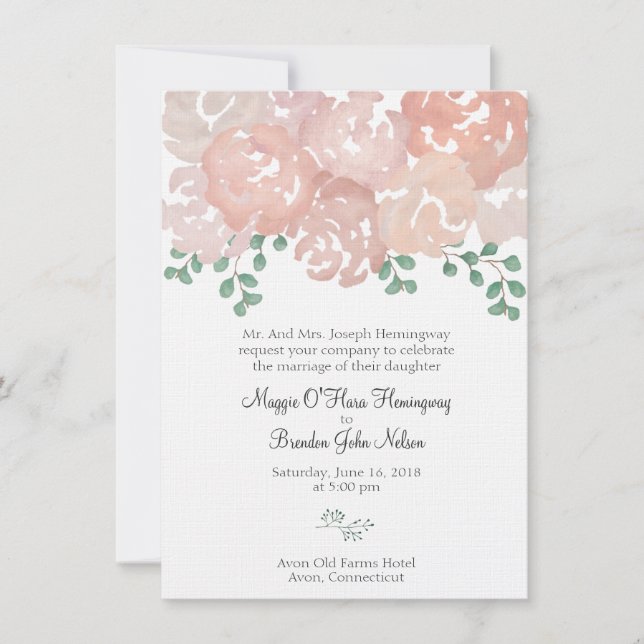 Maggie Hemingway Wedding Invitation (Front)