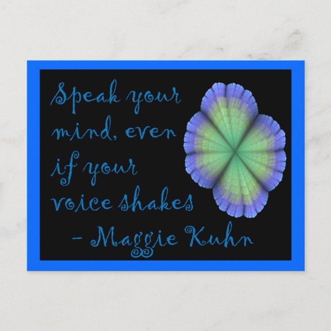 Maggie Kuhn -postcard Postcard (Front)