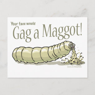 maggot_gag_zazzle postcard