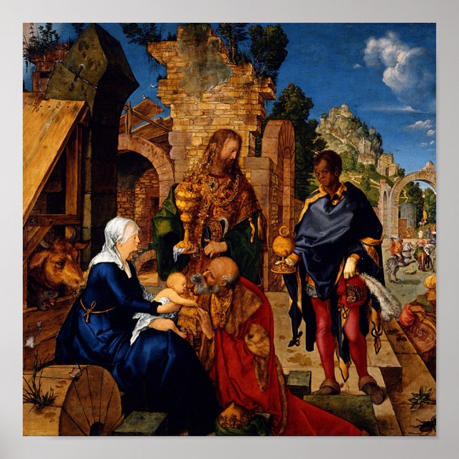 Magi Worship Baby Jesus Poster (Front)