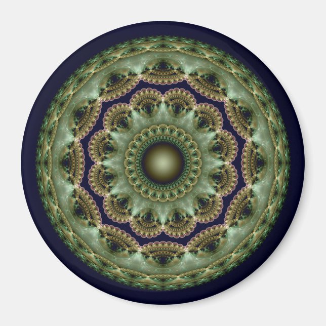 Magian glorious fractal glossy pattern magnet (Front)
