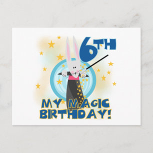 Magic 6th Birthday Tshirts and Gifts Postcard