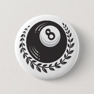 Magic 8 Ball Tattoo 2 Inch Round Button
